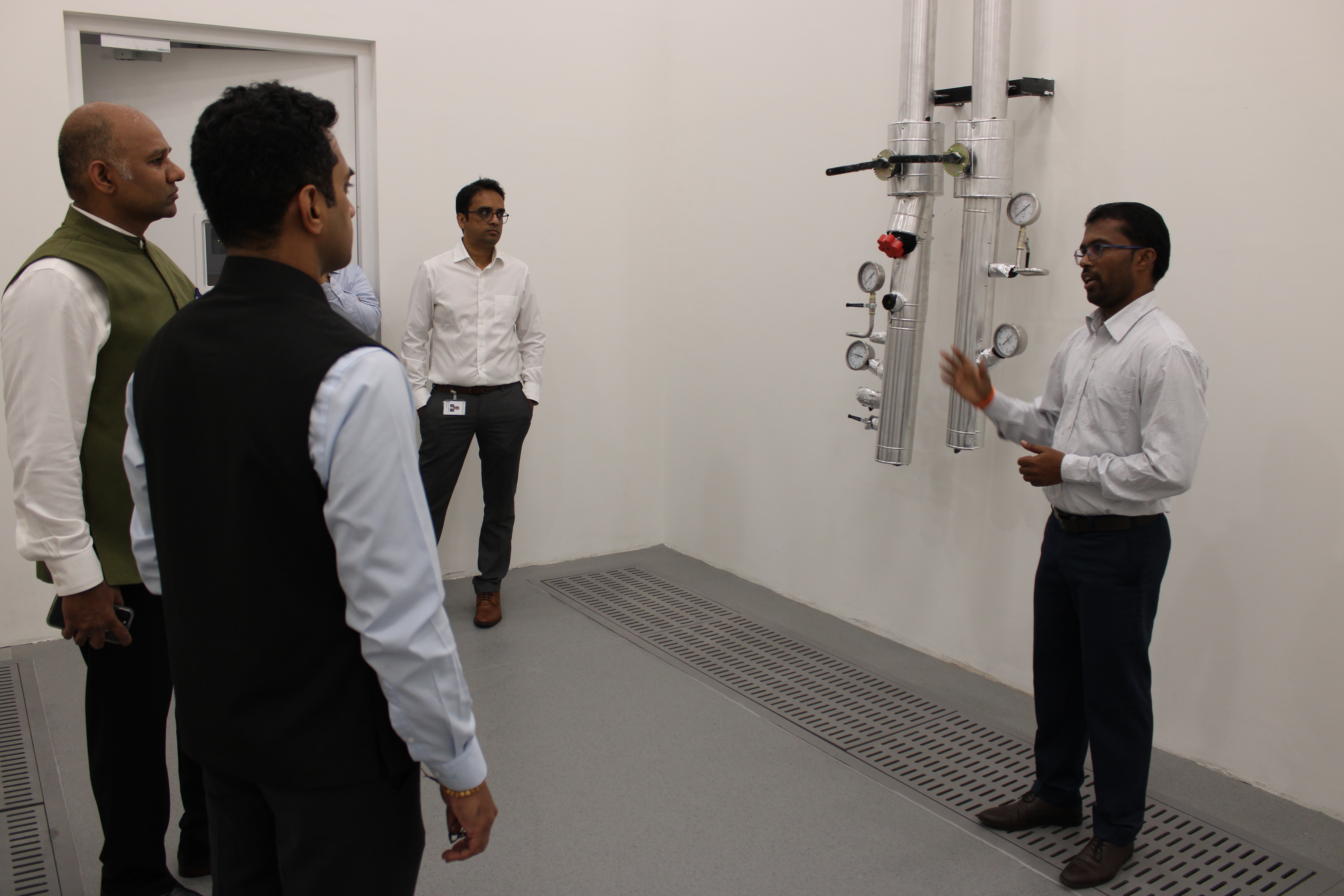 Men standing in a lab