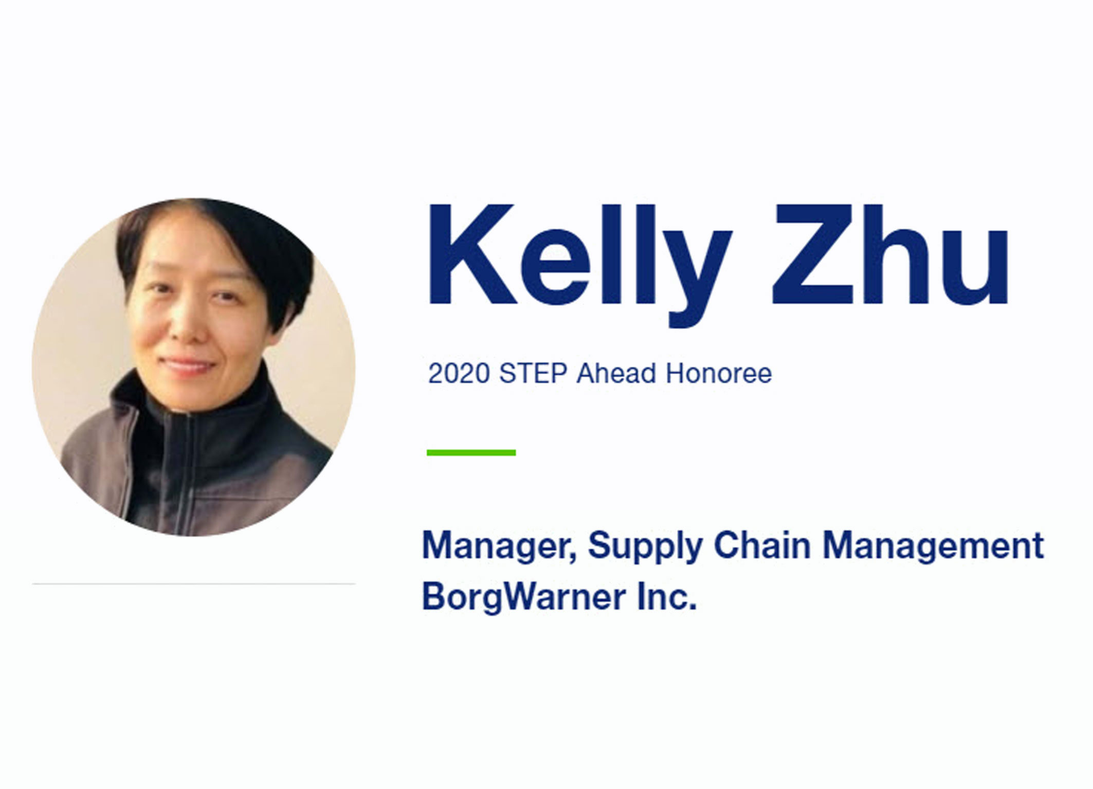 STEP Ahead Award Kelly Zhu