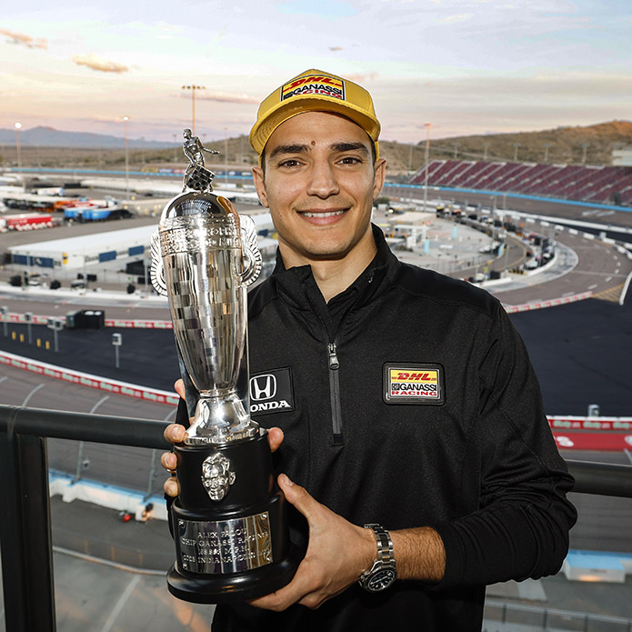 Alex Palou Indy 500 Winner and his Baby Borg