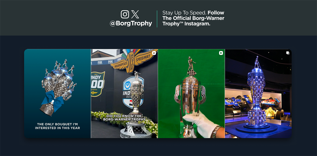 Display Borg-Warner Trophy Instagram Feed