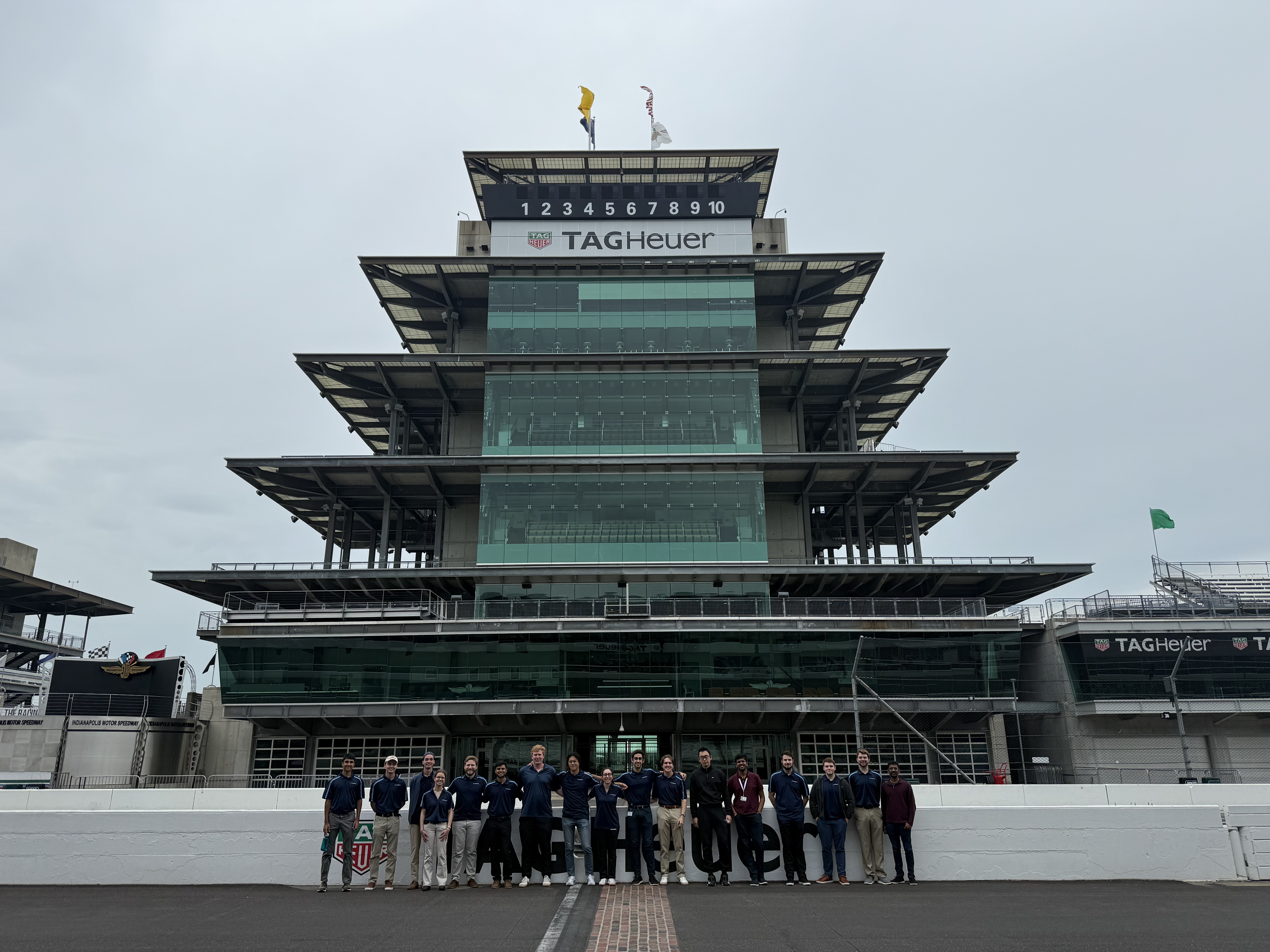 Group photo at the tower