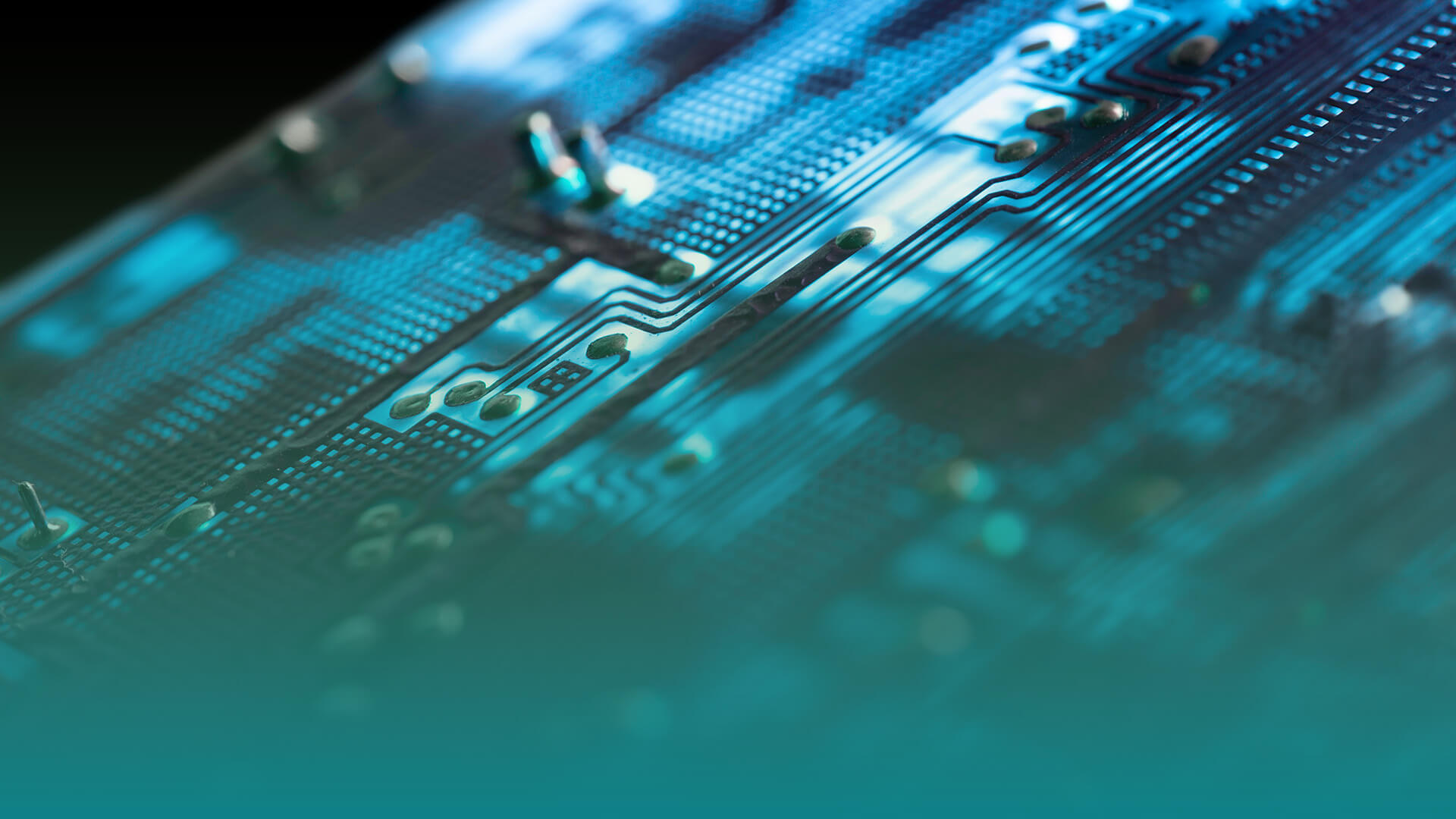 closeup circuit board of an controller